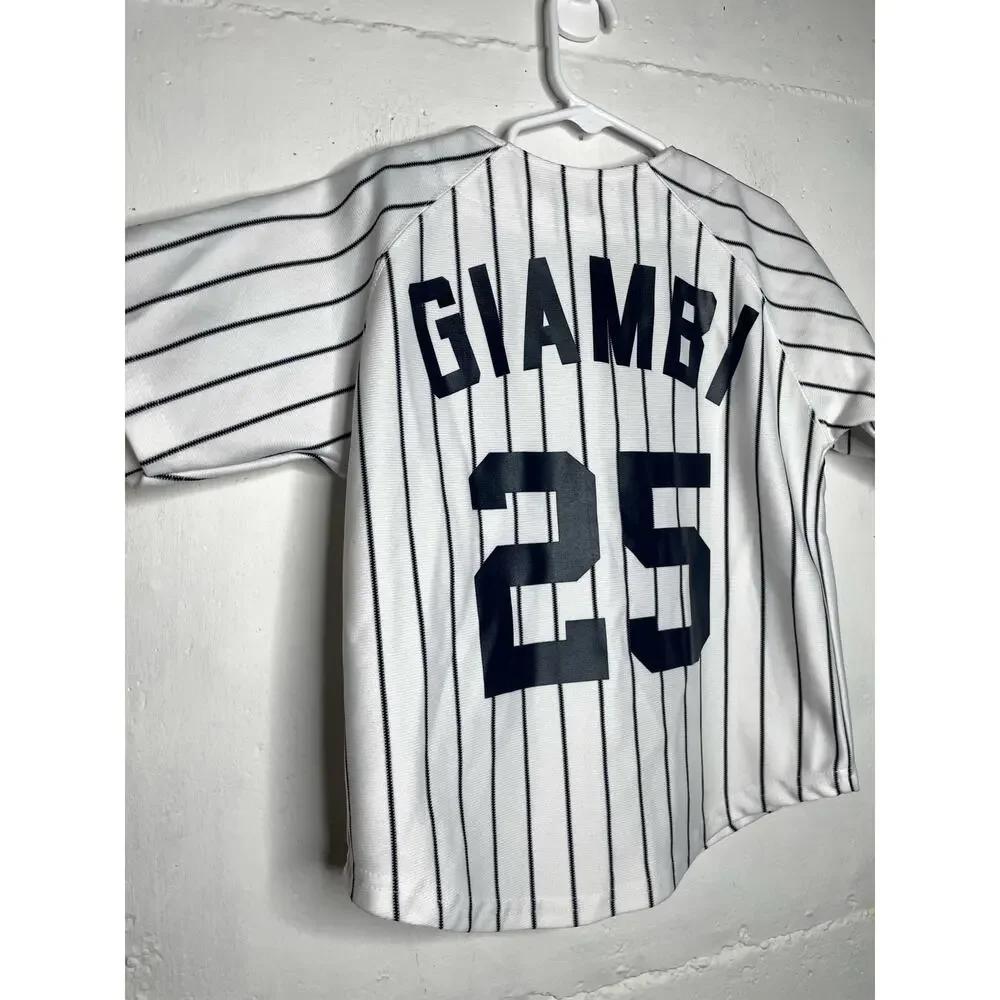 Vintage Youth New York Yankees GIAMBI 25 Jersey Russell Athletic Size 5/6
